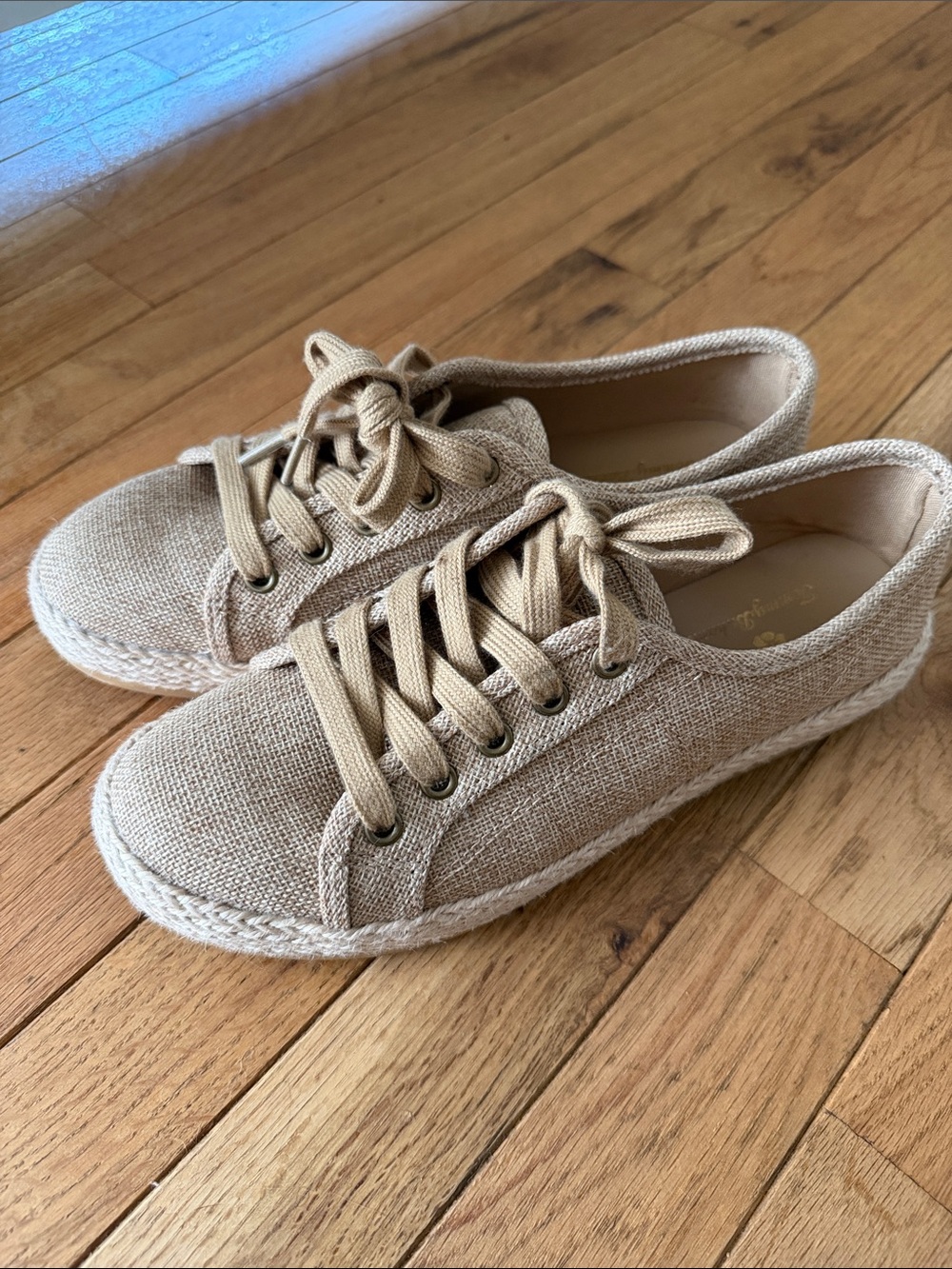 Tommy Bahama Natural Beige Canvas Espadrille Sneakers